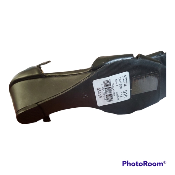 LE CHATEAU Black Ankle Strap Wedges Sandals Shoes - Size 5 / 35 - Picture 4 of 4